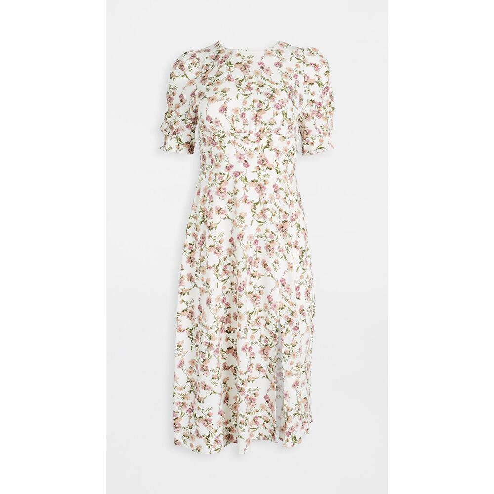 New re:named Allete Floral Midi Dress Ivory Multi Size M